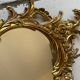 Miroir baroque rocaille en bronze doré