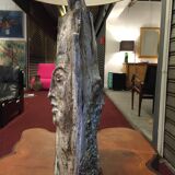 Large glazed ceramic anthropomorphic vase mounted in lamp 1970
