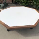 Vintage coffee table wenge hexagon 1960