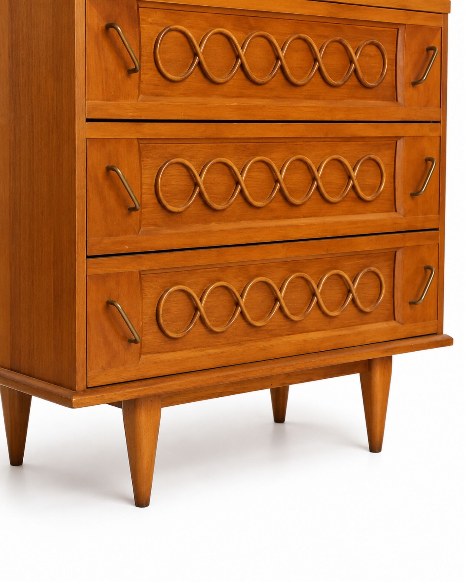 Vintage stamped wooden chest of drawers – 3 drawers