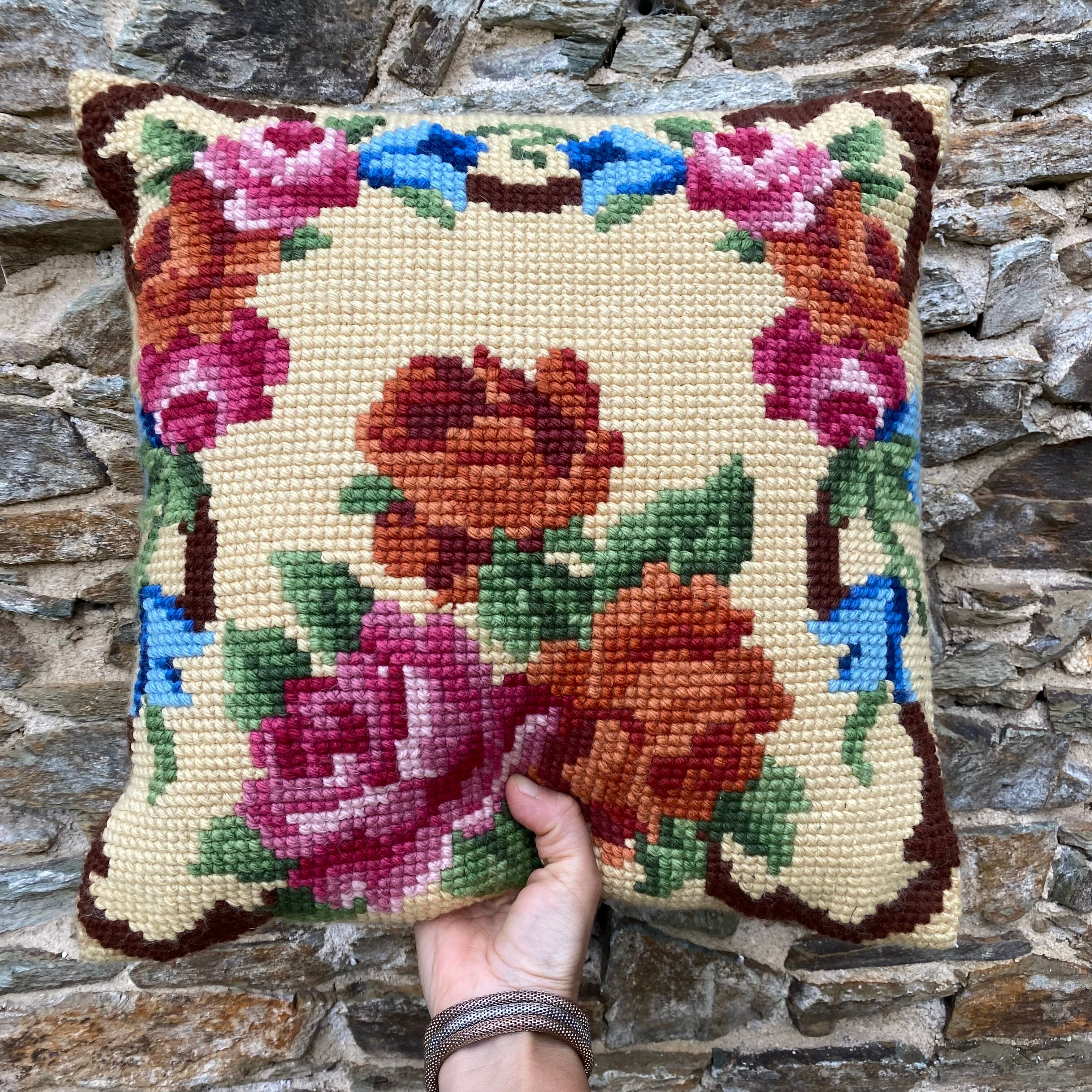 Vintage canvas cushion