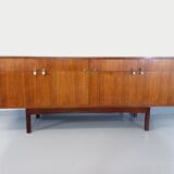 Vintage Scandinavian style row in rosewood and brass from the 60s