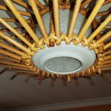 Vintage wicker pendant lamp