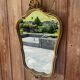 Miroir en bois doré style baroque à coquille 50x40cm