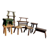 Tabouret de traite vintage