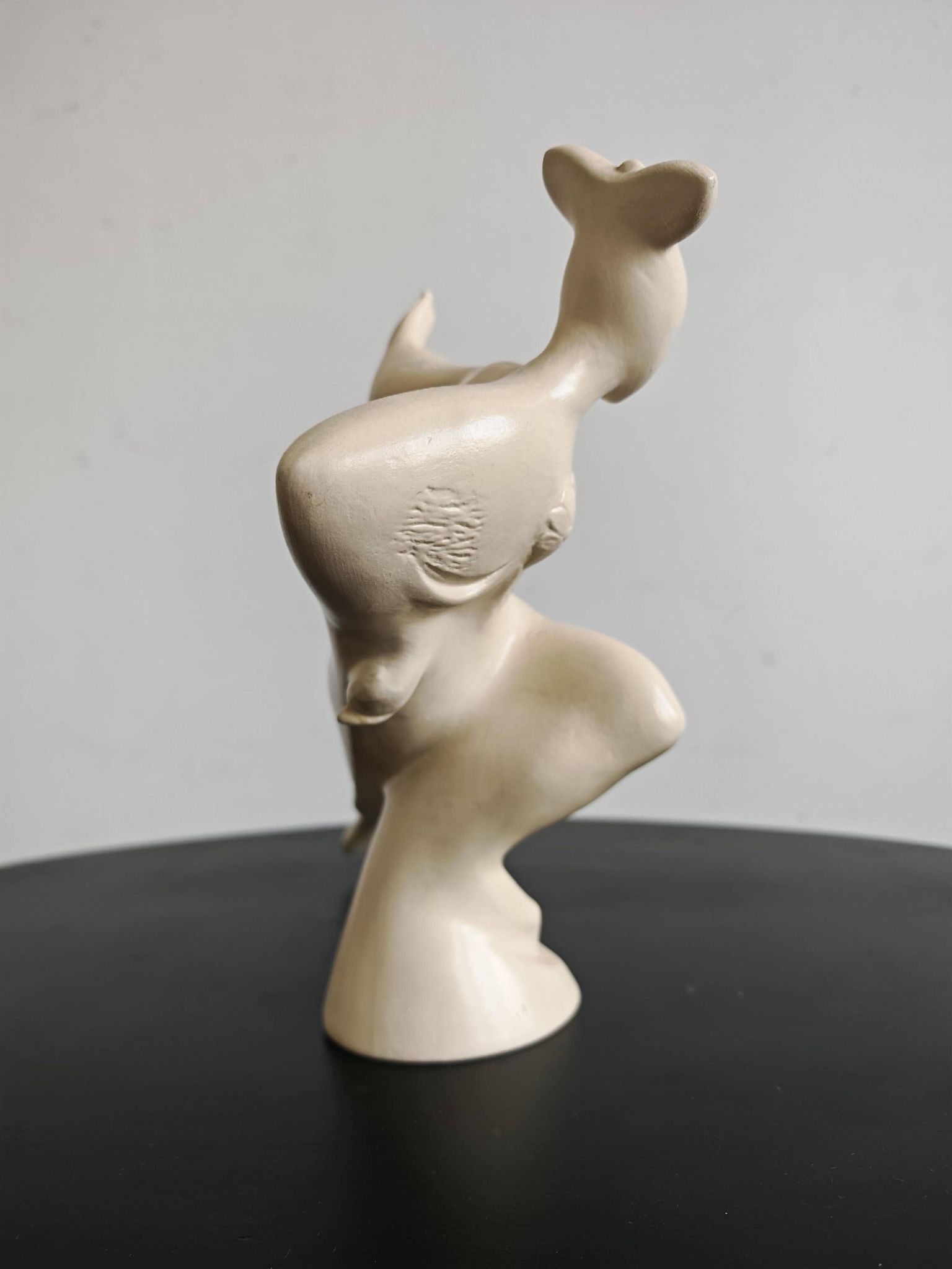Art Deco ceramic figurine of an artistic skater, Czechoslovakia, 1950s.