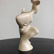 Art Deco ceramic figurine of an artistic skater, Czechoslovakia, 1950s.