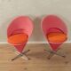 Cone chairs by Verner Panton for Gebrüder Nehl, original pink and orange upholstery, set of 2