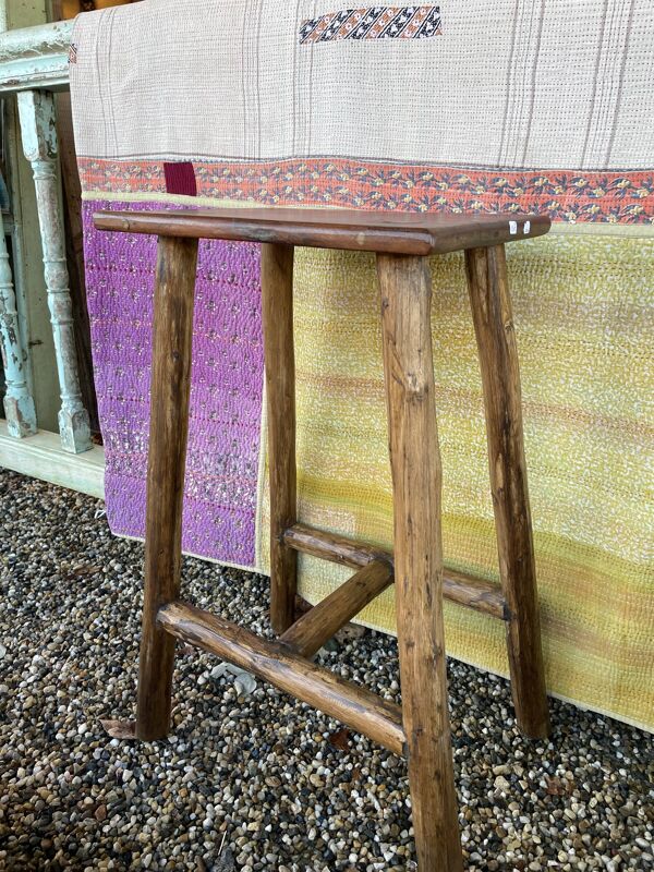 Tabouret haut en teck