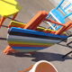 Salon de jardin multicolore