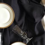 Nappe de campagne en lin noir