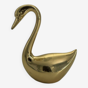 Vintage brass swan sculpture