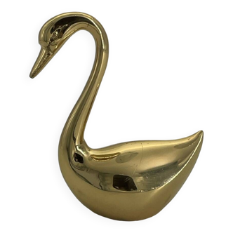 Vintage brass swan sculpture