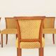 Vintage dining chairs art deco geometric jacquard set of 6