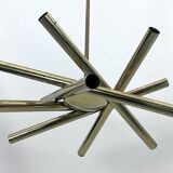 Mid-Century Modern 12 lights Brass chandelier by Stilnovo. Italy 1960s