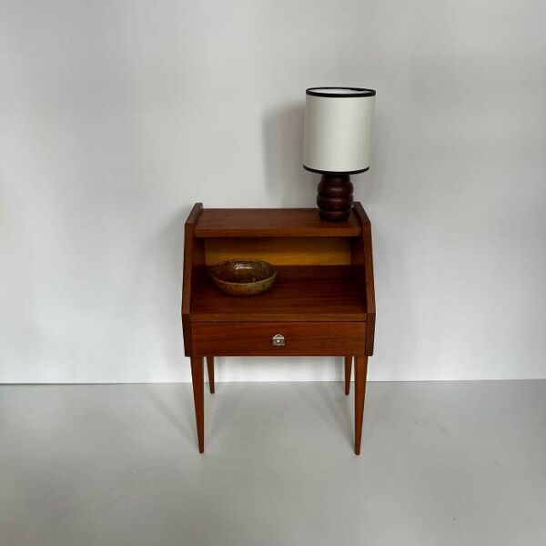 Lampe de chevet à poser en bois tourné