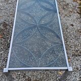 Coffee table from the 70s chrome and smoked glass