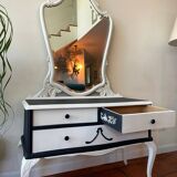 Commode-miroir noir paris crème