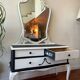 Black Paris Cream Mirror Chest of Drawers
