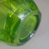 Vintage green molded glass pitcher