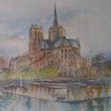 Paris watercolor print "Bernadette Voz"