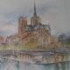 Paris watercolor print "Bernadette Voz"
