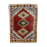 Vintage moroccan rug 157x109 cm tazenacht berber atlas, tribal, red , blue