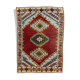Tapis marocain vintage 157x109 cm tazenacht berber atlas, tribal, rouge, bleu
