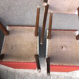 Vintage chairs skaï foot compass