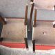 Chaises vintage skaï pied compas
