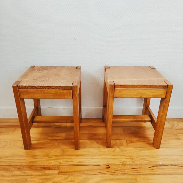 Paire de bouts de canapé vintage style scandinave