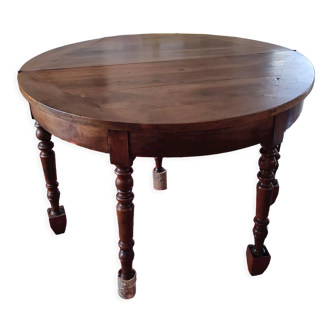 Table ronde ou demi lune en chêne