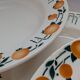 8 assiettes creuses Stivert – décor orange
