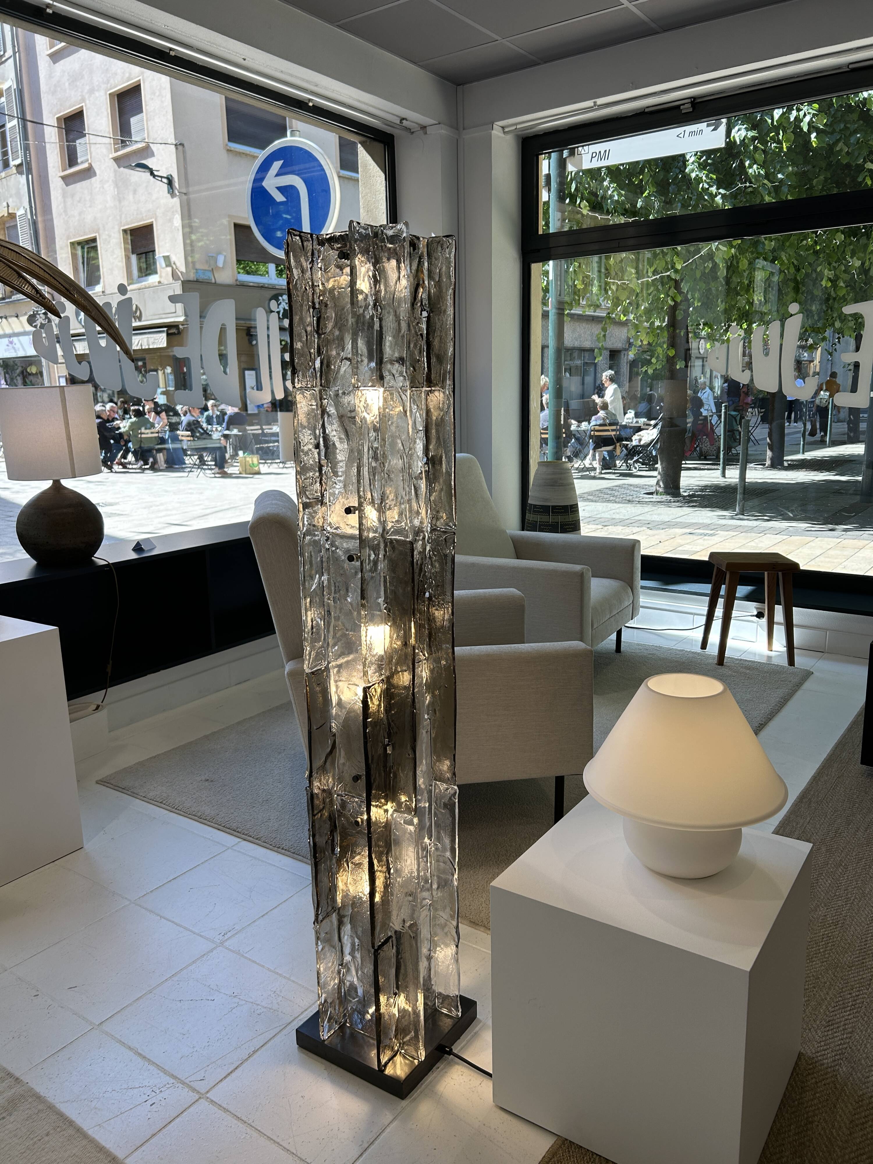 Murano glass floor lamp, Mazzega 1970s