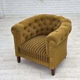 1950s, Danish relax chair, green furniture wool, ash wood.