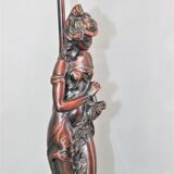 Brown patina table lamp