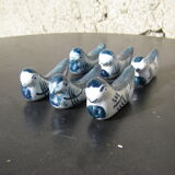 Six ceramic knife holders