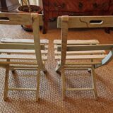 Paire de chaises d'enfant  en bois