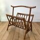 Rattan and bamboo magazine rack 70s
