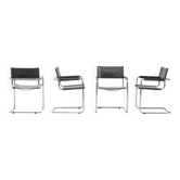 "S34" chairs by Mart Stam and Marcel Breuer for Fasem, Italy 1980s.