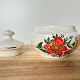 Sucrier motifs fleur giens