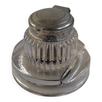 Old glass inkwell