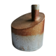 Vase in sandstone, free form, signed