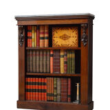 Bibliothèque ouverte en bois de rose du début de l'époque victorienne