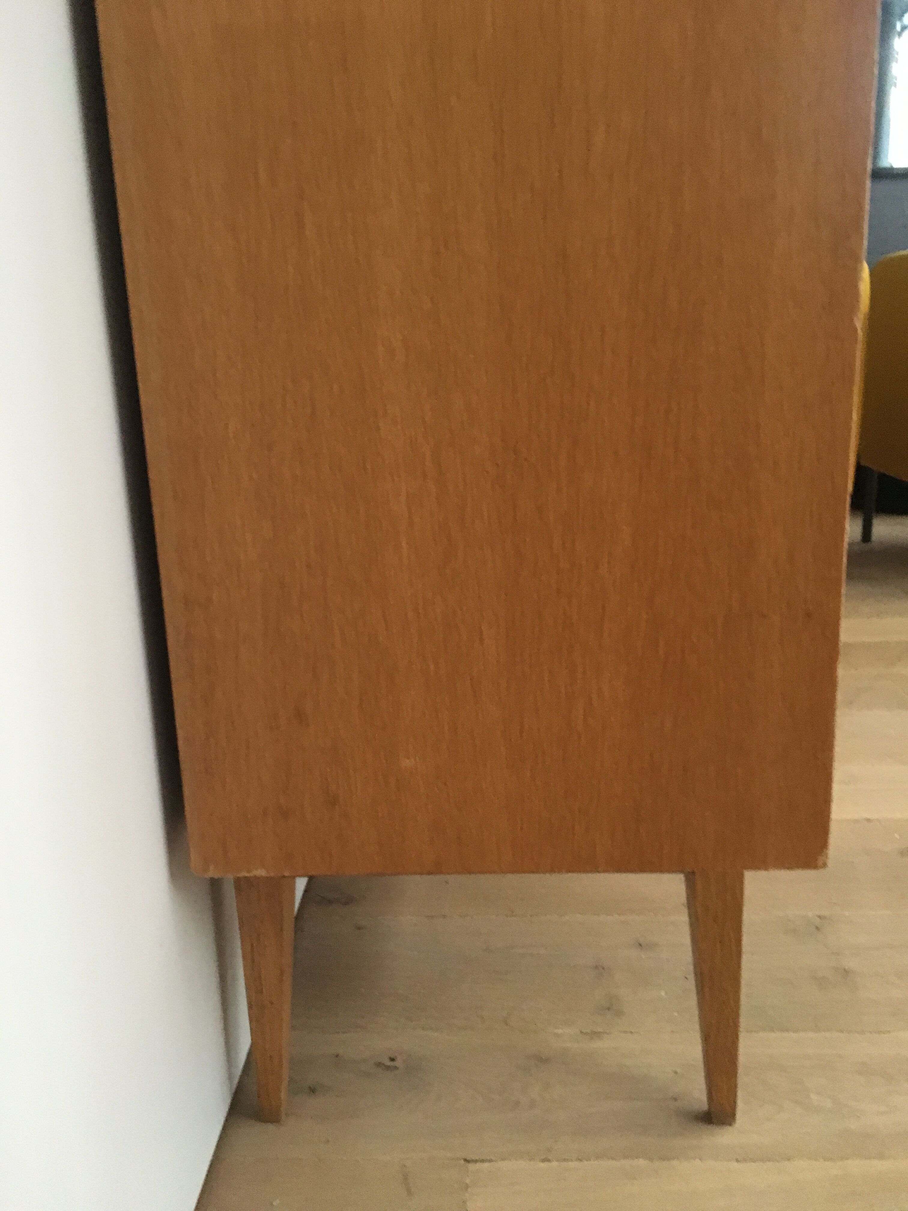 Bookcase with compass feet