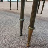 Marble and brass nesting table