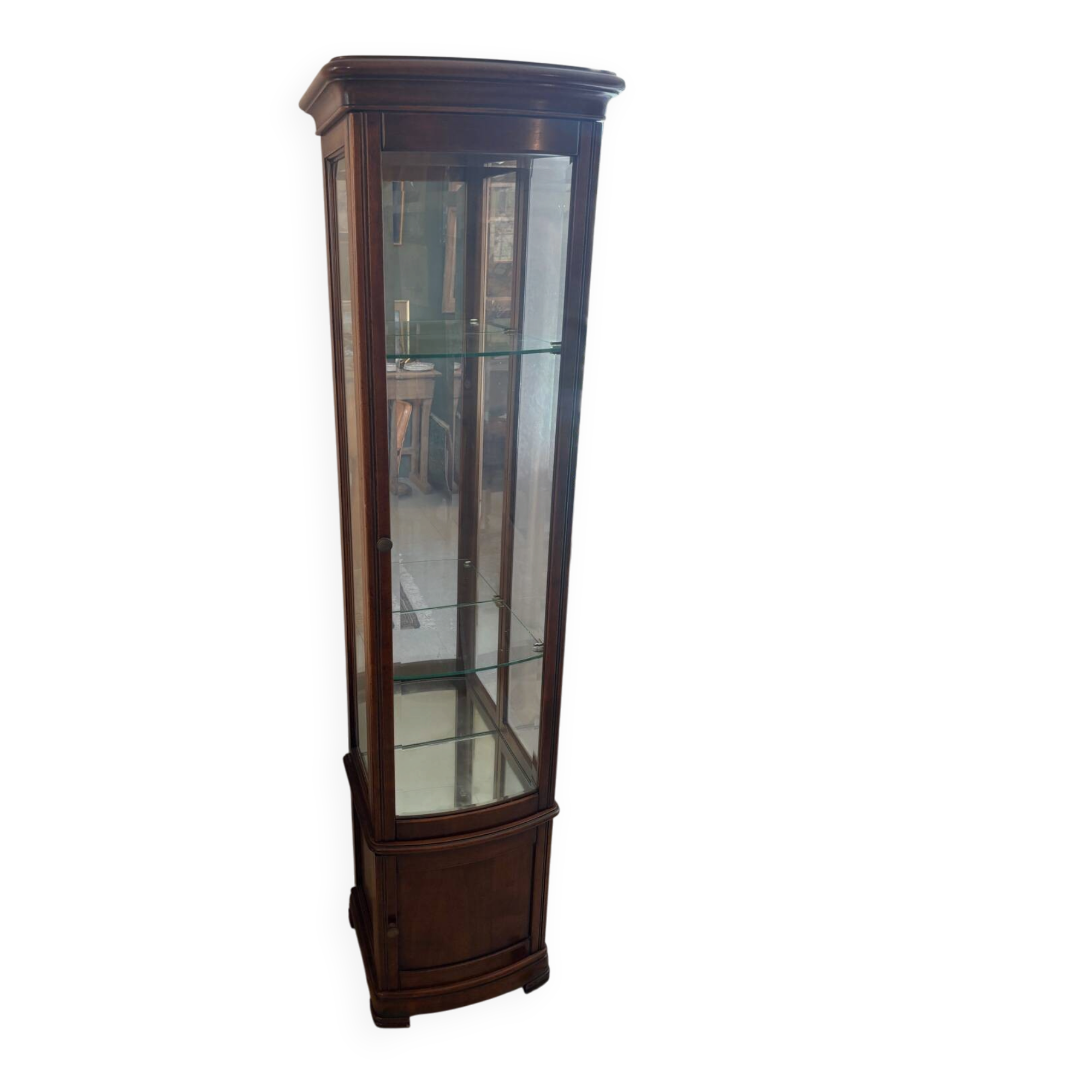 Vitrine en merisier verni