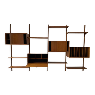 Set "Royal System" 4 teak columns by Poul Cadovius 1970