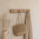 Vintage coat rack / hooks solid oak cottage style