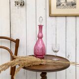 Pink clichy glass decanter